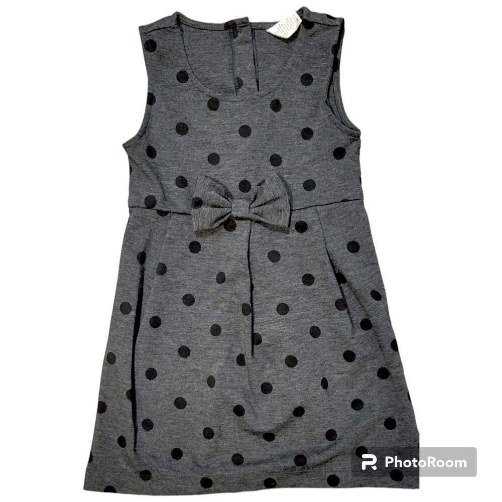 Belle Bird grey polka dot dress
